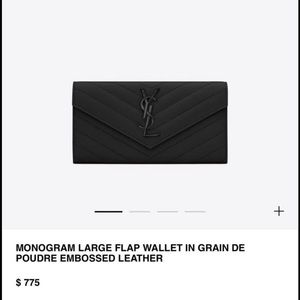 YSL MONOGRAM LARGE FLAP WALLET